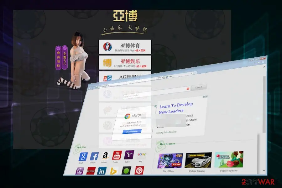 Screenshot of GoWebSearch: redirect