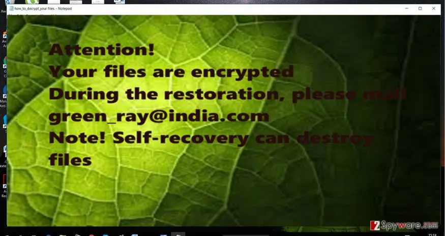 Green_ray@india.com.xtbl ransomware virus: green rayindia com xtbl