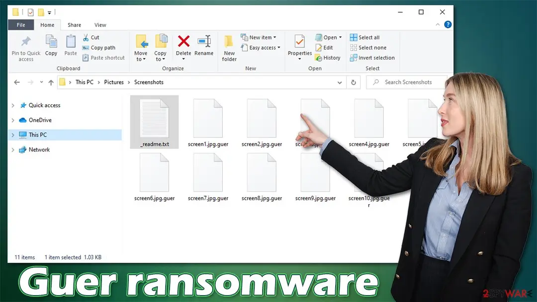Guer ransomware: file locking virus