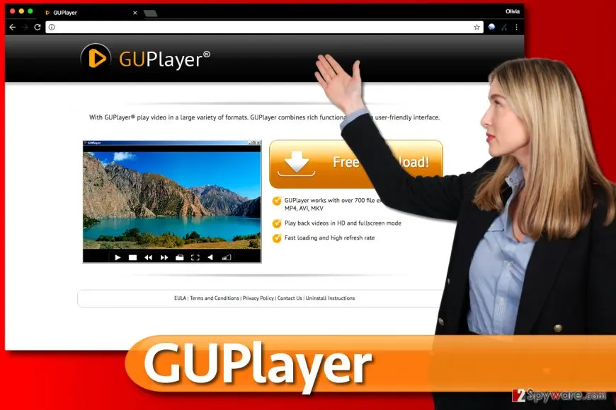 Screenshot of GUPlayer: download site
