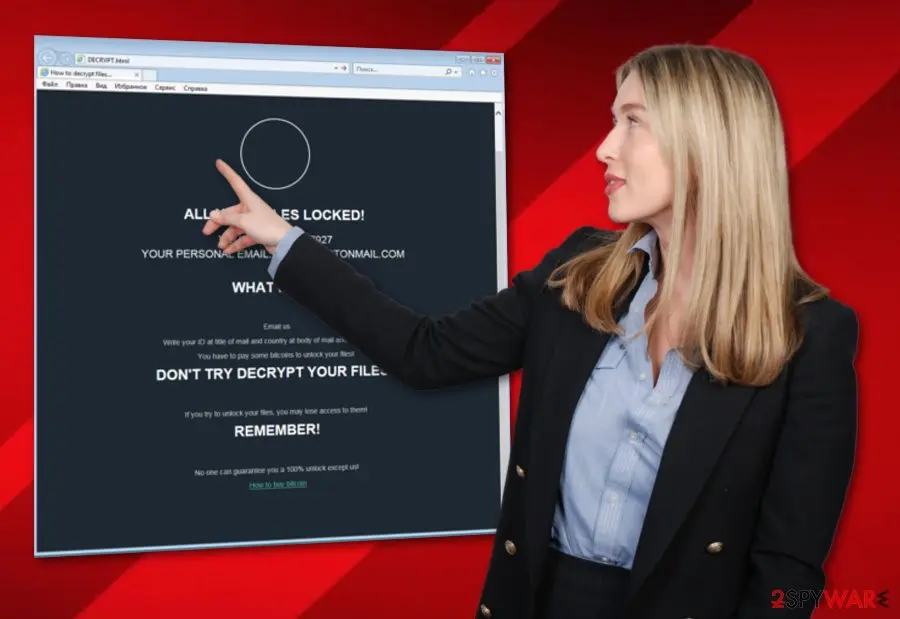 Screenshot of GusCrypter: virus