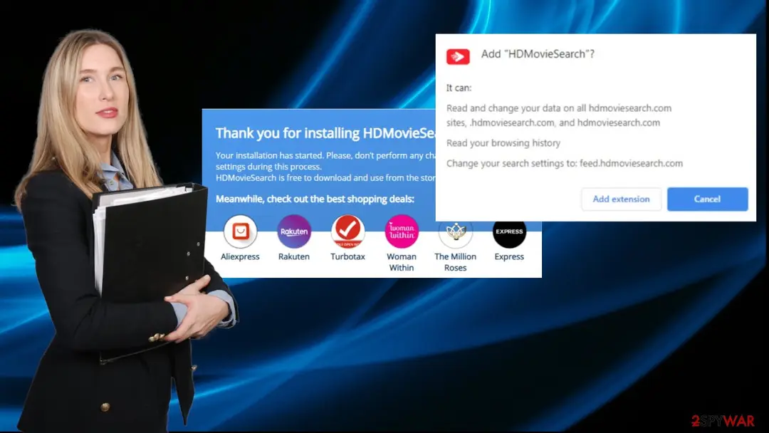 Screenshot of HDMovieSearch: browser intruder