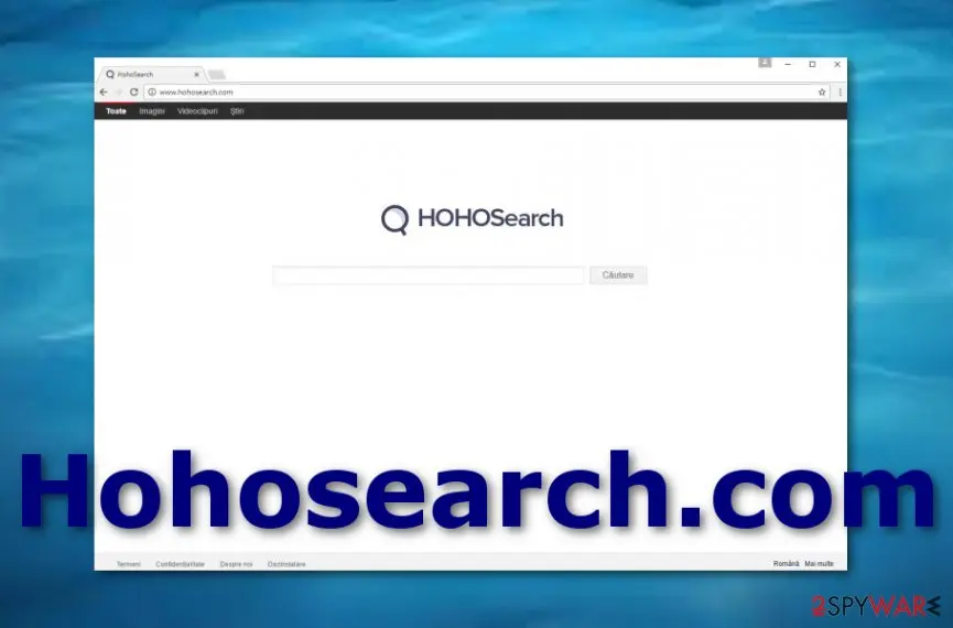 Screenshot of Hohosearch.com: hohosearch hijacker