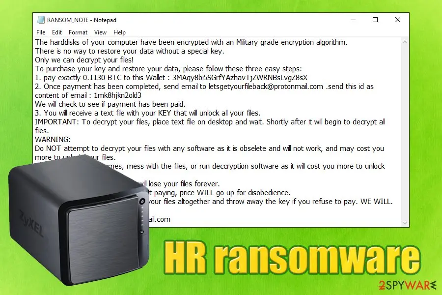 HR ransomware: attacks nas devices
