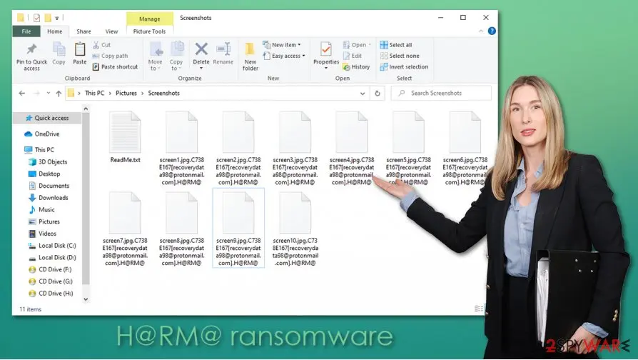 H@RM@ ransomware, H@RM@ virus, H@RM@ file virus: hrm ransomware file locking virus