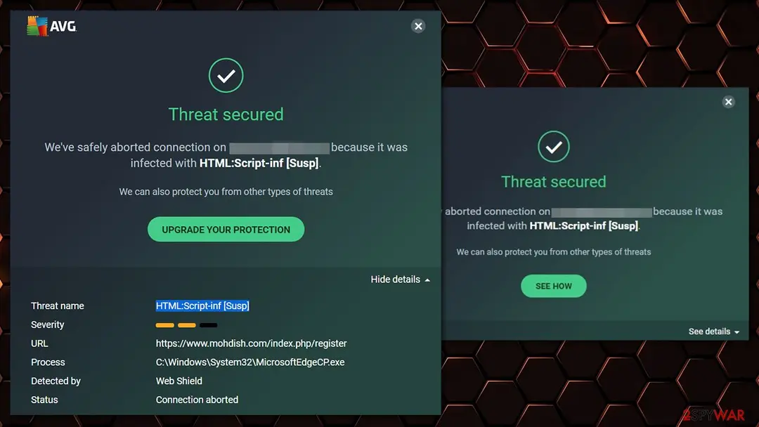 HTML:Script-inf: html script inf malware detection name avg