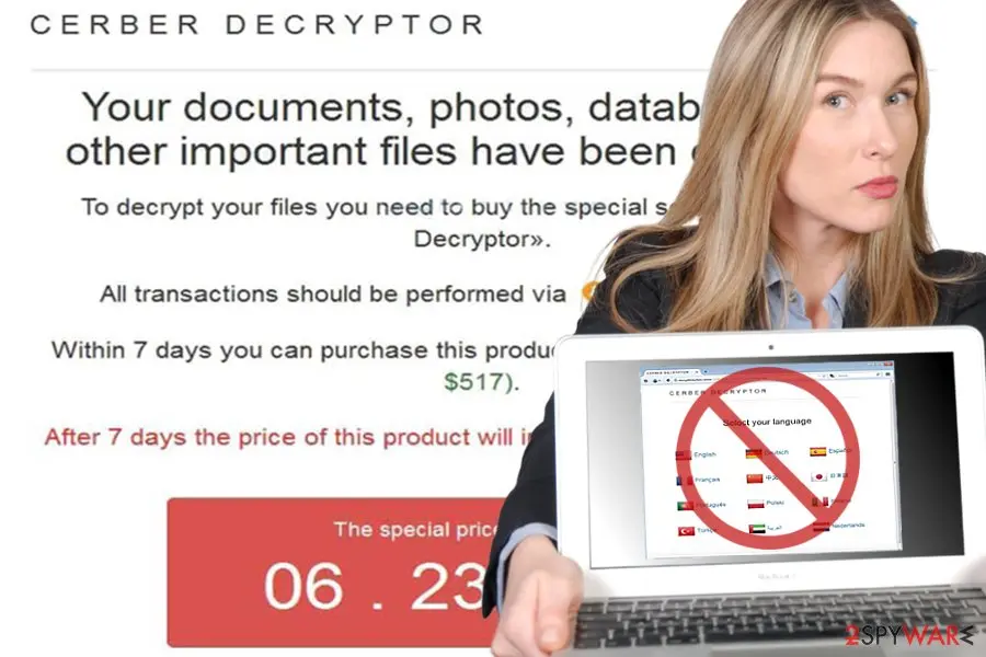 Cerber Decryptor: image of virus
