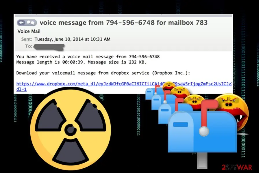 Dropbox virus: image of