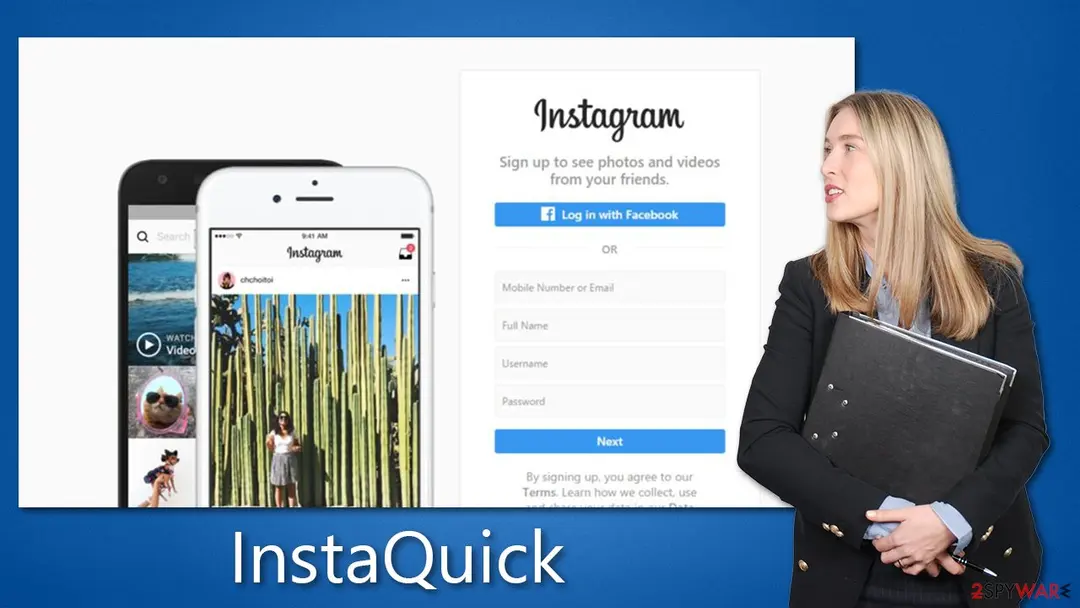 Screenshot of InstaQuick: adware virus