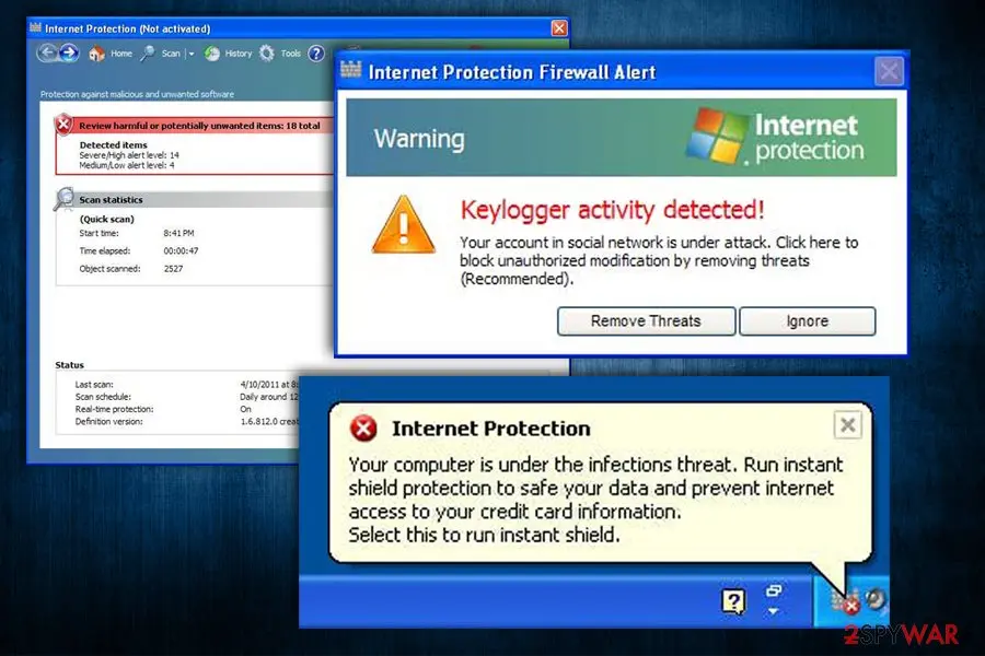 Internet Protection: fake awrnings alerts