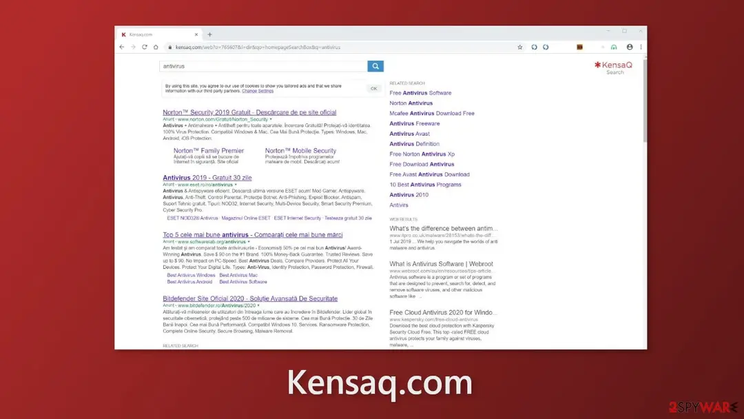 Screenshot of Kensaq.com: kensaq com