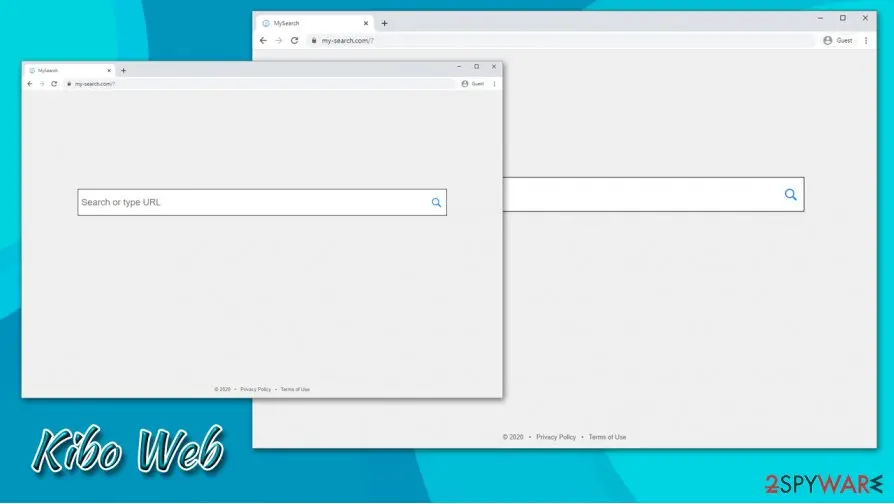 Kibo Web: browser hijacker