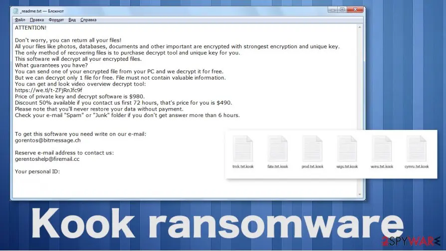 Kook virus: kook ransomware