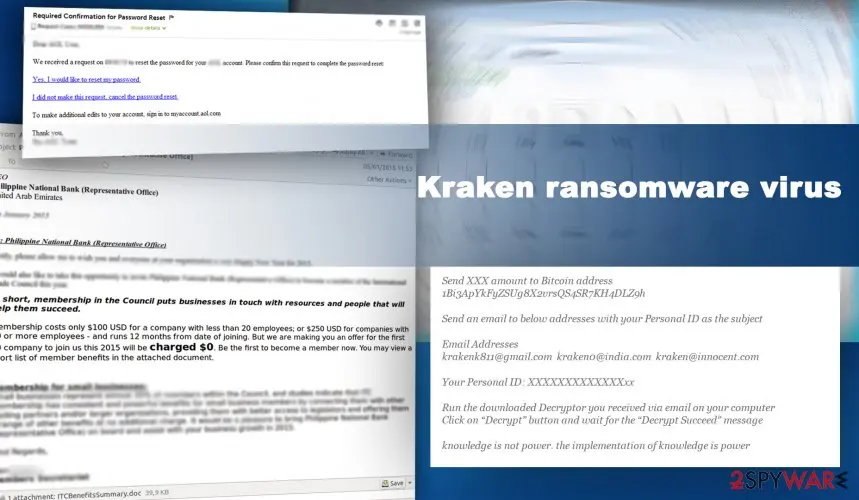 Screenshot of Kraken: ransomware virus