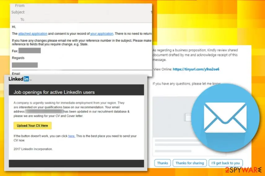 Screenshot of LinkedIn virus: screenshot