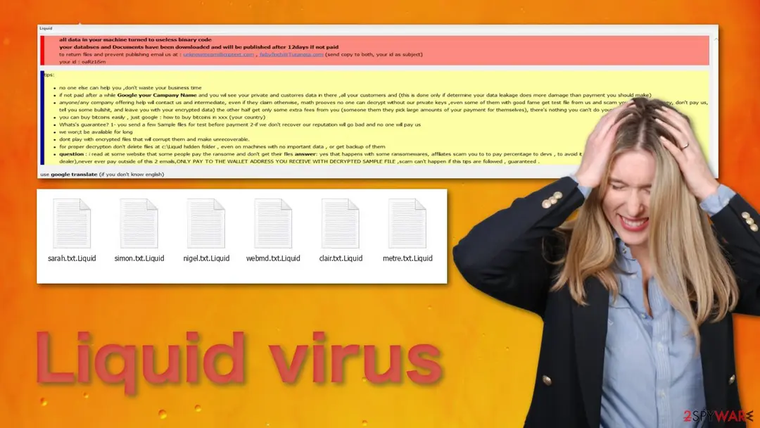 Screenshot of Liquid: virus