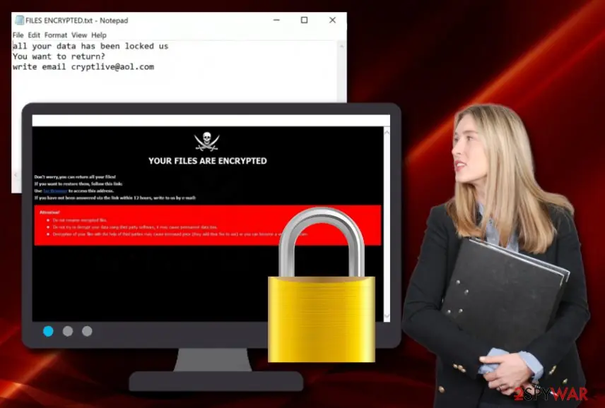 Live ransomware/CryptLive ransomware: live malware