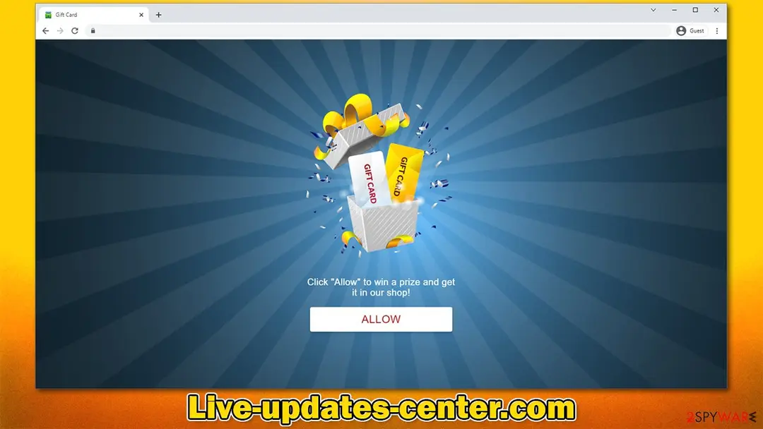 Live-updates-center.com: live updates center com push notification virus