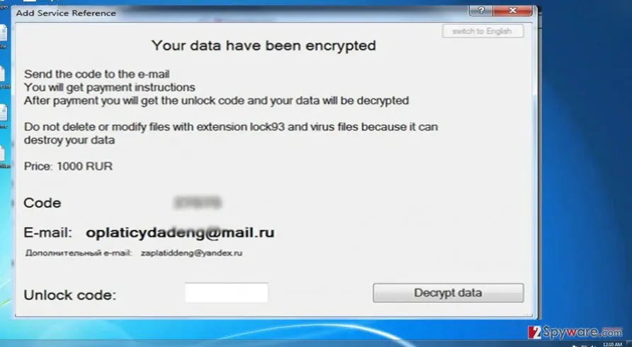 Lock93 ransomware virus: lock93 virus