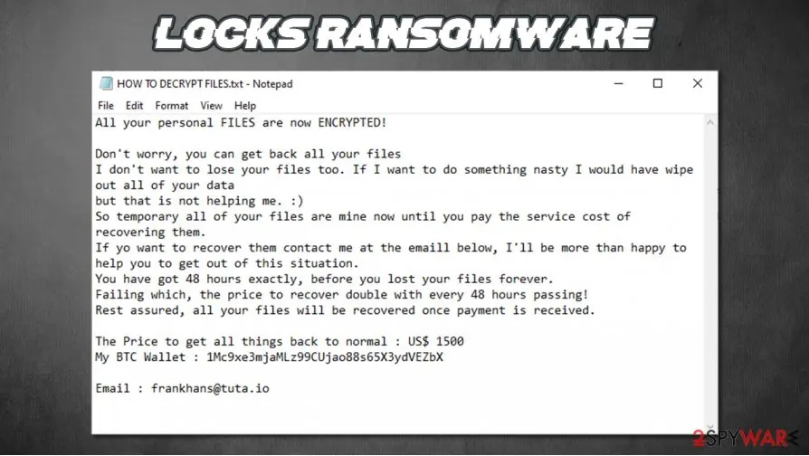 Locks ransomware: xorist variant