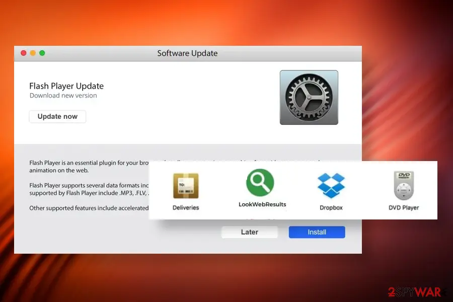 Screenshot of LookWebResults: virus 1