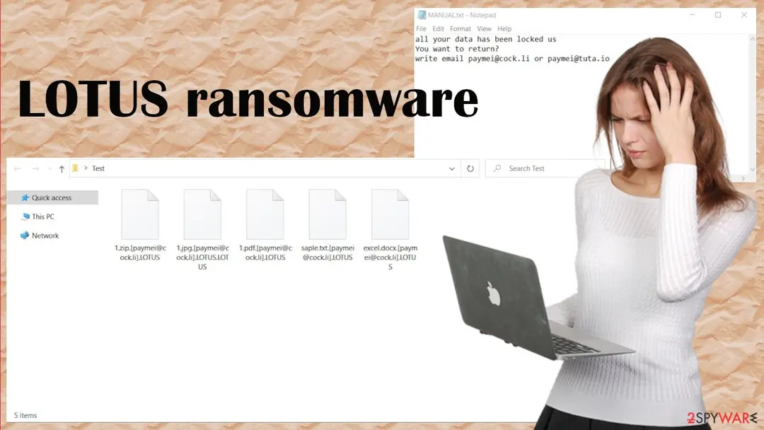 LOTUS ransomware: file extension