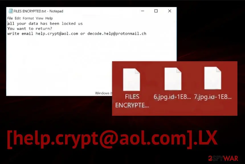 [help.crypt@aol.com].LX ransomware: lx ransomware