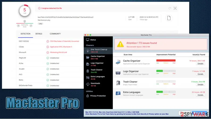 Macfaster Pro: virus pup