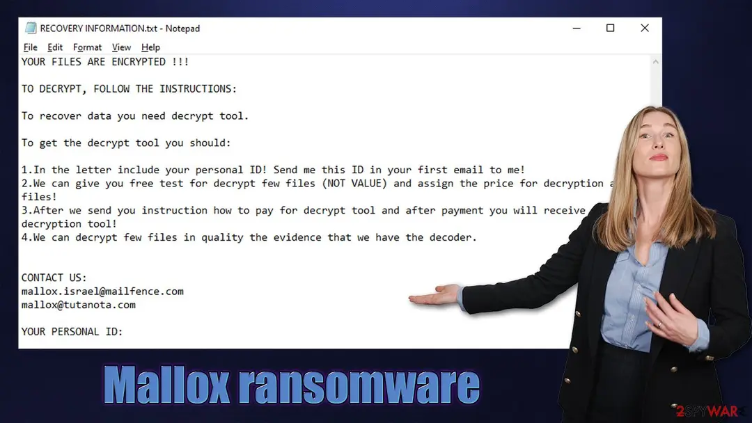 Mallox ransomware: virus encryption