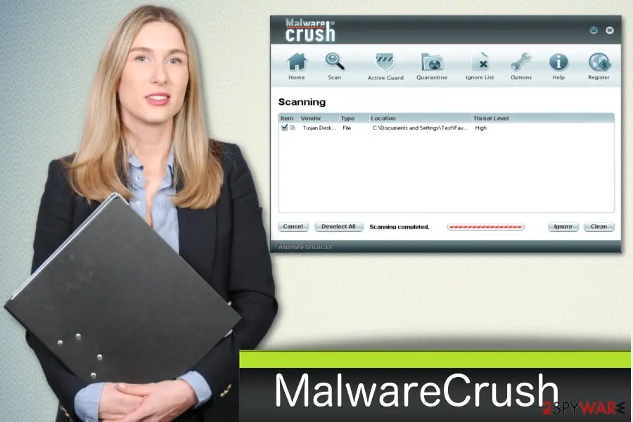 Screenshot of MalwareCrush: malware