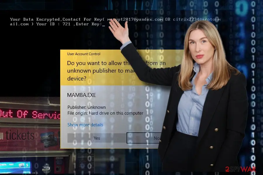 Mamba ransomware virus: mamba