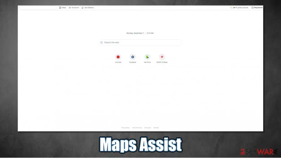 Maps Assist: browser hijacker potentially unwanted program