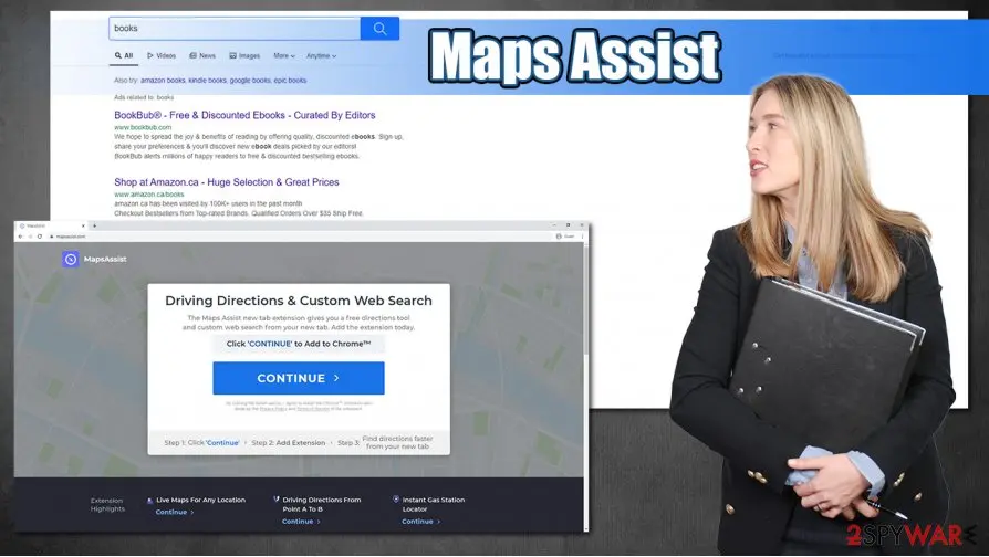 Maps Assist: pup hijack virus
