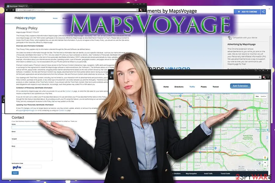 Screenshot of MapsVoyage: virus pup