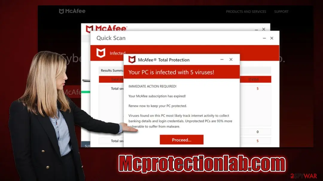 Mcprotectionlab.com: mcprotectionlab com scam virus