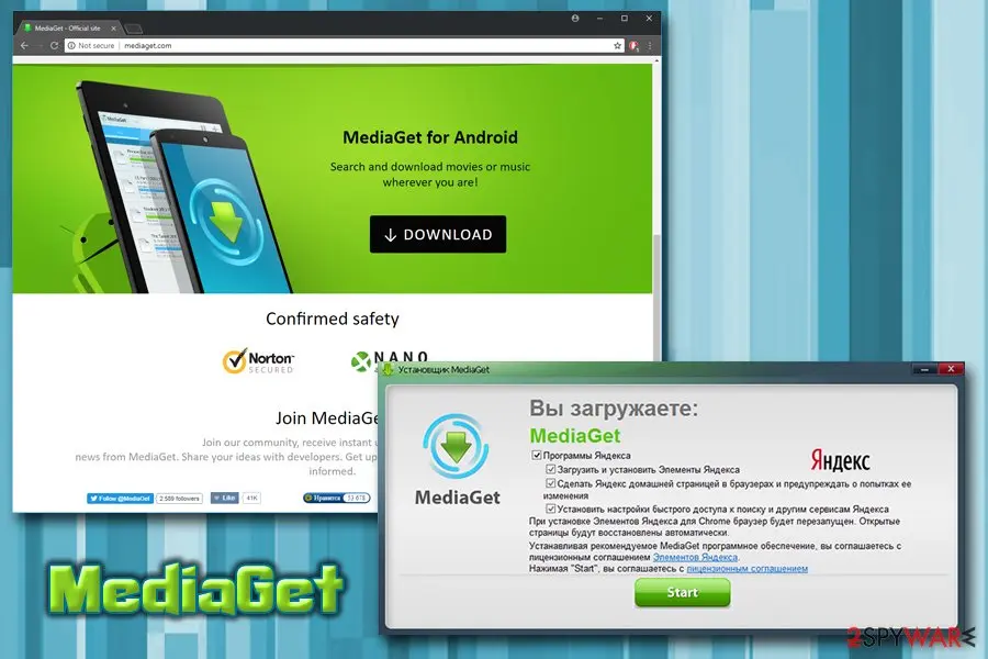MediaGet Toolbar: mediaget potentially unwanted program