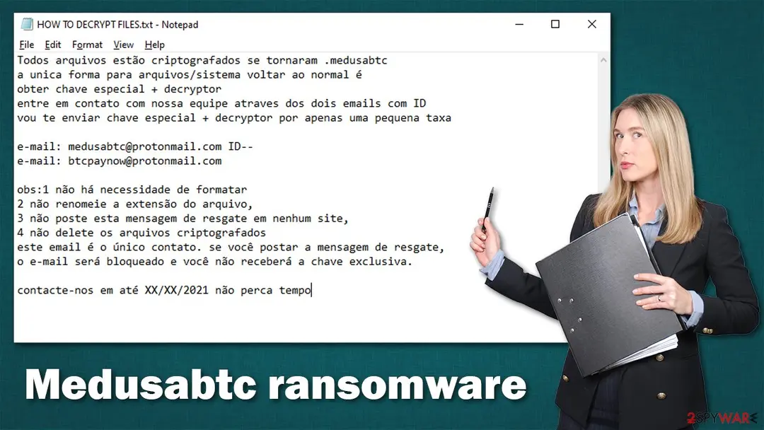 Medusabtc virus: medusabtc ransomware xorist variant