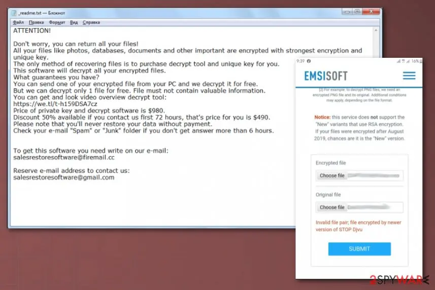 Meka ransomware: virus djvu