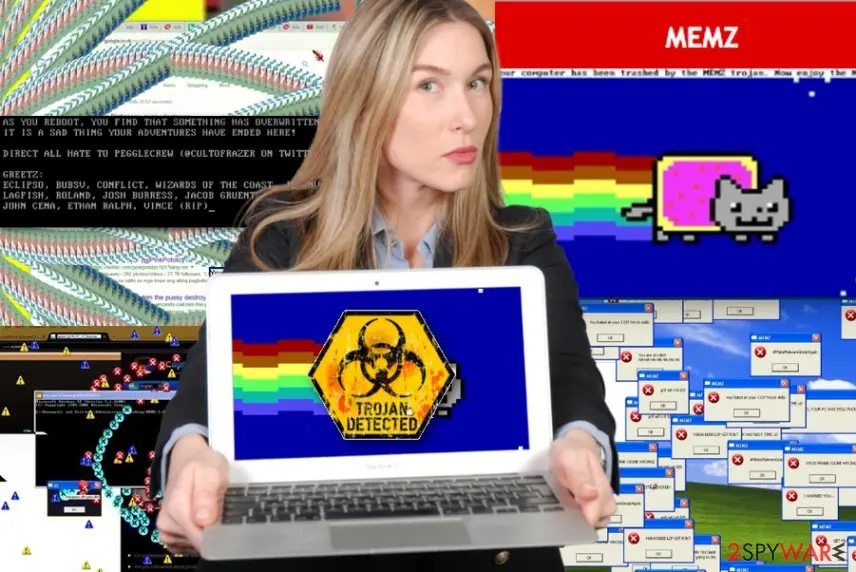 Screenshot of Memz virus: trojan