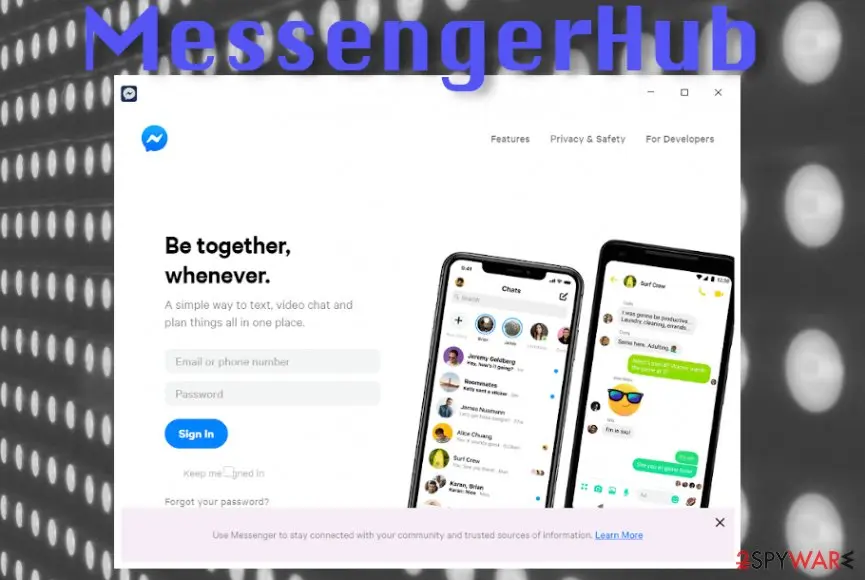 Screenshot of MessengerHub: adware