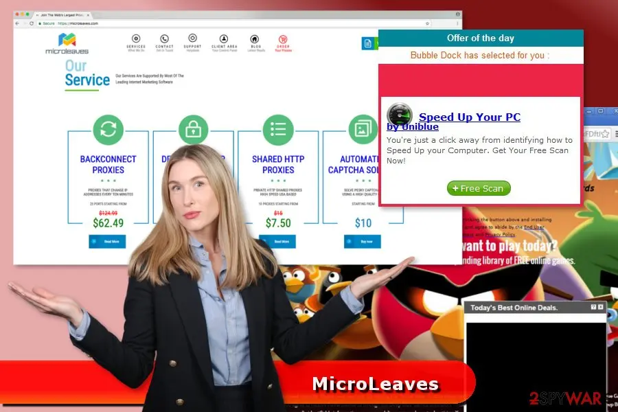 Screenshot of MicroLeaves virus: screenshot