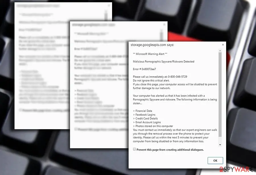 Malicious Pornographic Spyware/Riskware Detected: microsoft alert1 1