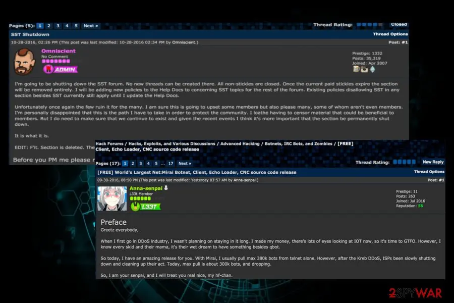 Mirai: source code leaked