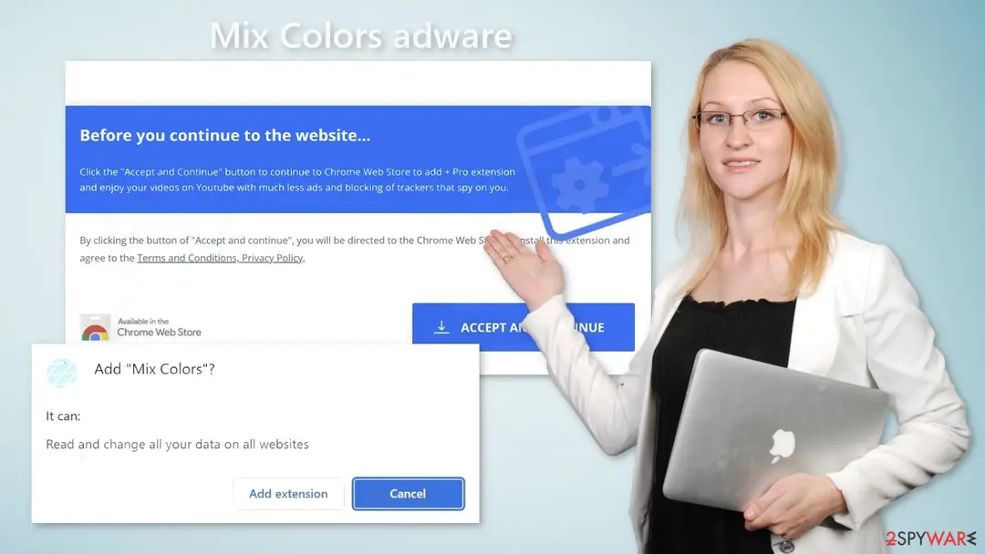 Screenshot of Mix Colors: adware