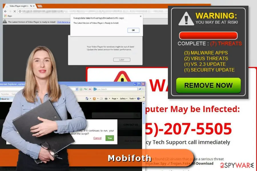 Screenshot of Mobifoth ads: screenshot