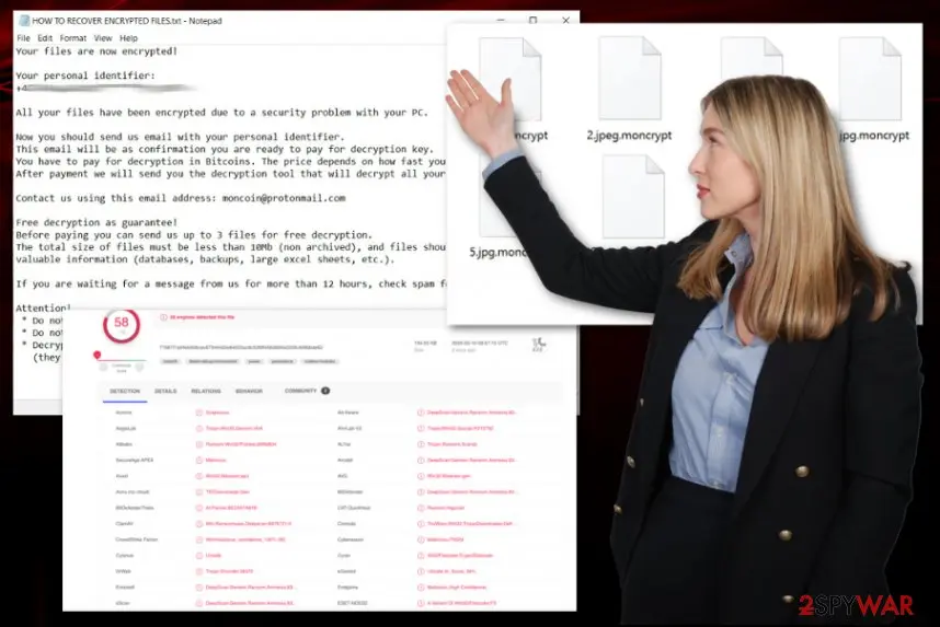 Moncrypt ransomware: moncrypt extortion virus