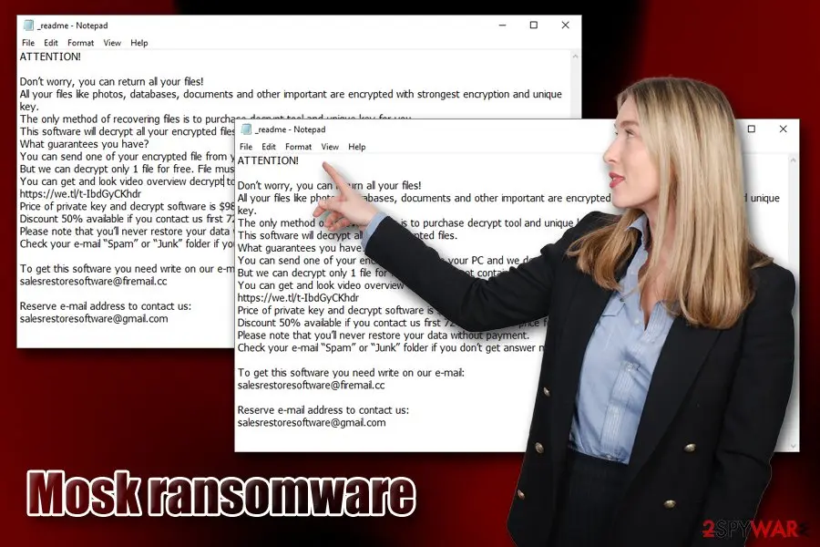 Mosk ransomware: demands ransom 980 btc