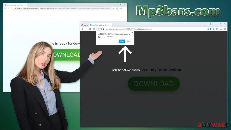 Mp3bars.com: mp3bars com redirect adware pup