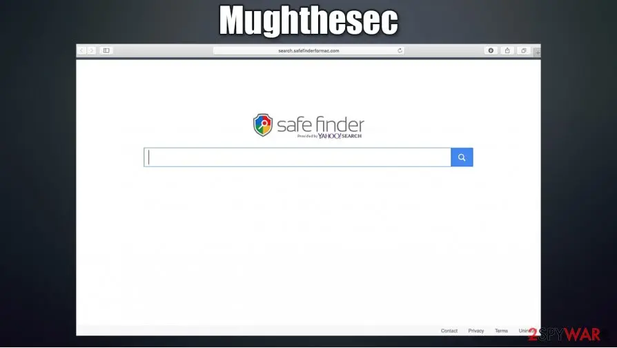 Screenshot of Mughthesec: mac virus